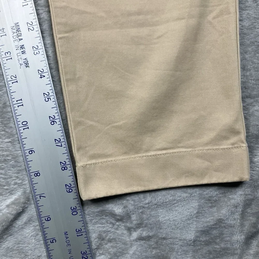 J Crew Chino Pants Mens 36x30 Khaki Slim TruTemp365 British Office Casual BZ109